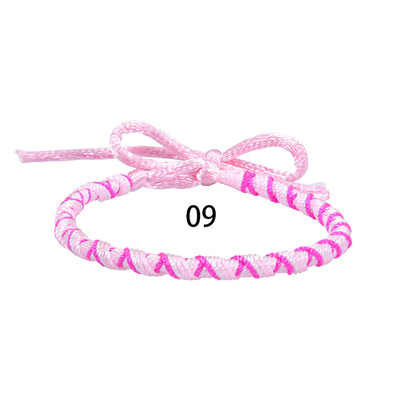 Style Colorful Hand-knitted Rope Holiday Party Bracelet