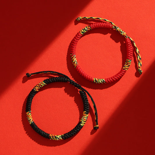 Women's & Men's Horse Life Red Rope Hand-woven Dorje Knot Tantra Bracelet