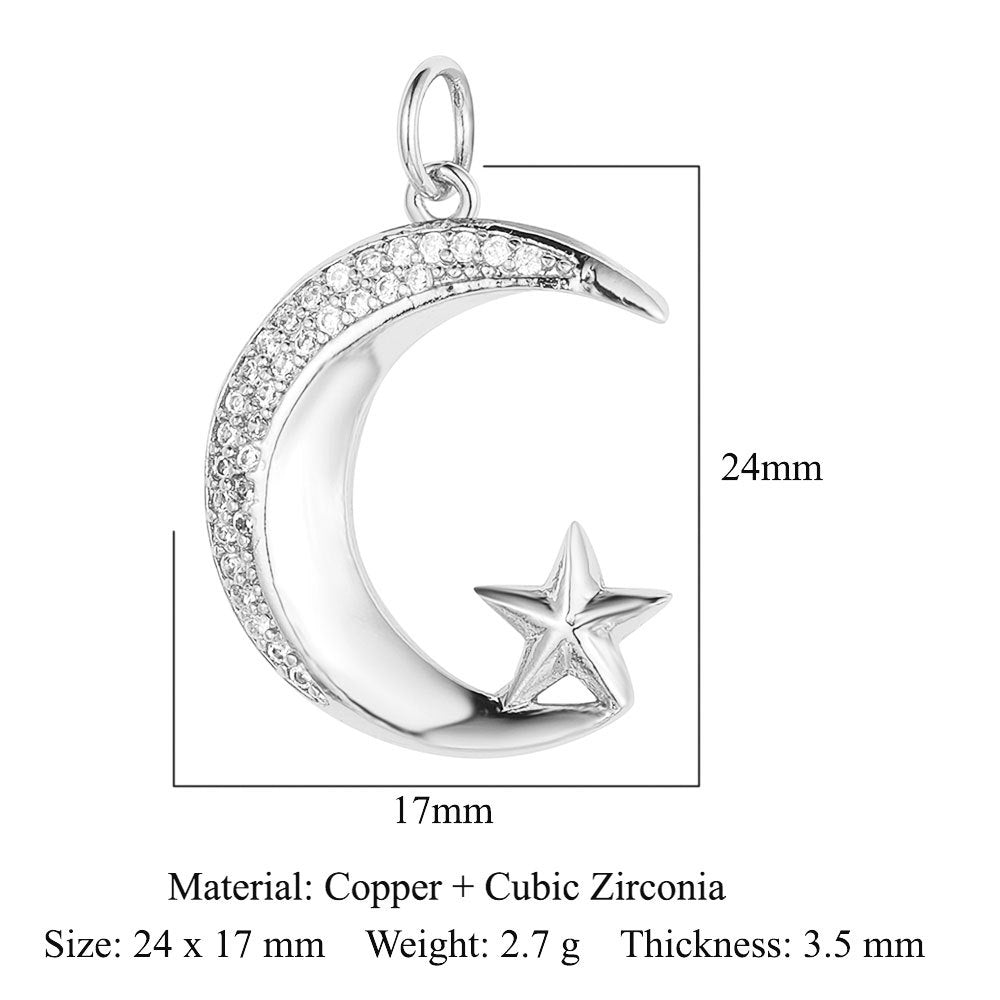 Copper Zircon Ornament Accessories Cross Love Pendants