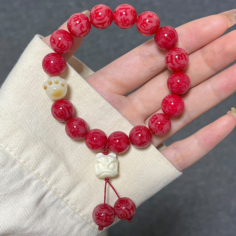 Words Motto Bodhi Root Hand Toy Female Bracelet