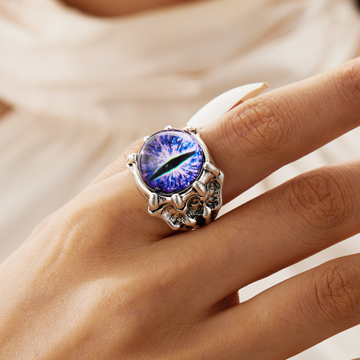 Men's Magic Claw Devil's Eye Personality Blue Rings