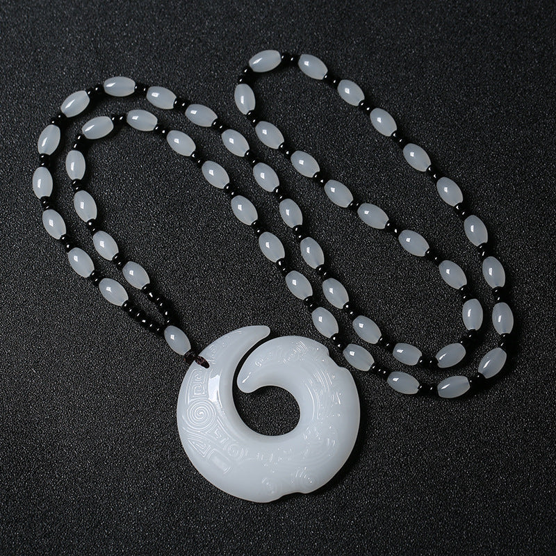 Women's & Men's Jade Good Luck Comes Safety Buckle Pendants