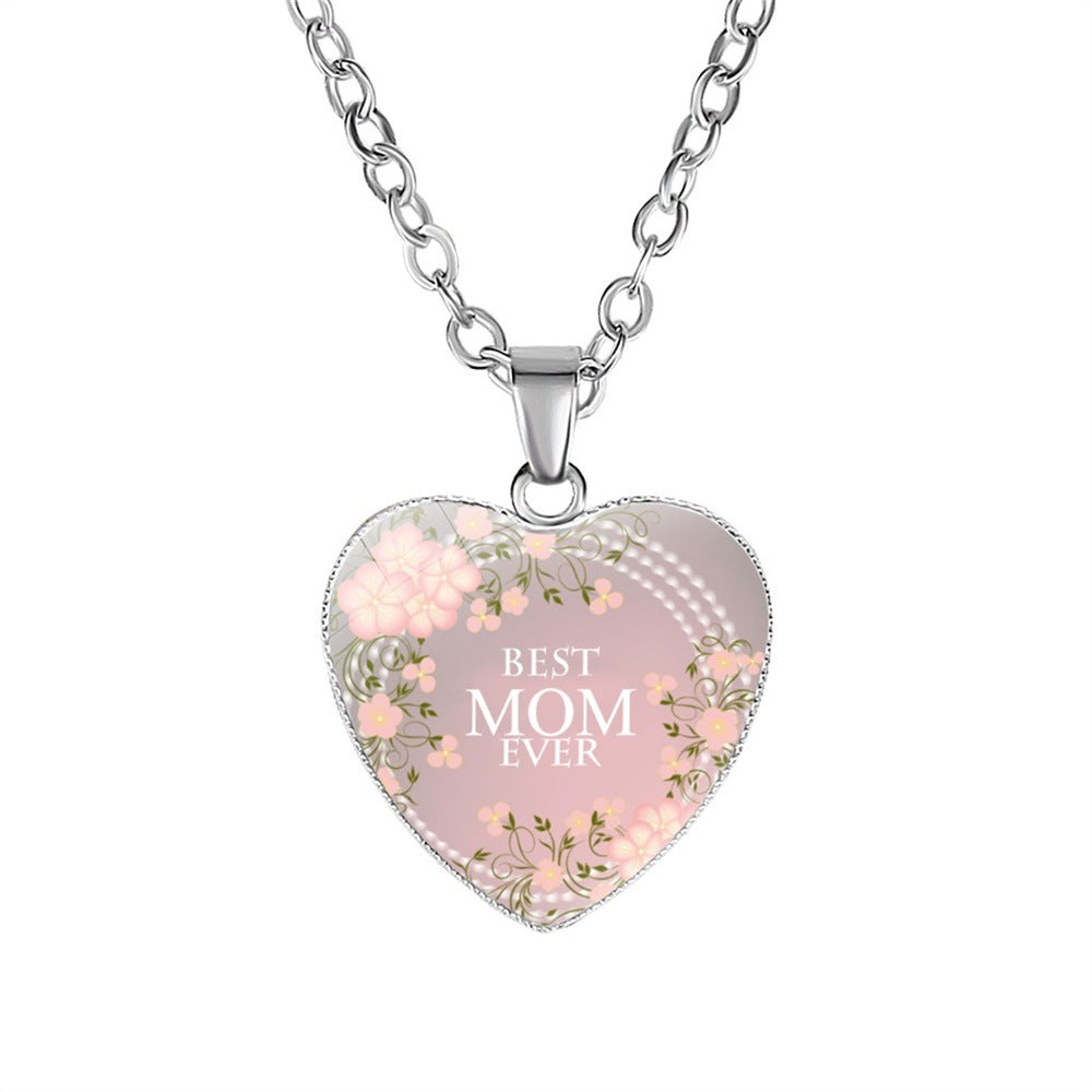 Mother's Heart-shaped Korean Simple Day Gift Pendants