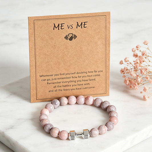 Women's Natural Powder Stone Woven Adjustable Carrying Strap Fresh Artistic Style Bracelets