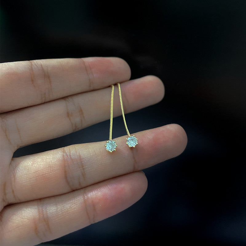 Women's Sterling Sier Gold Plated Elegant Shiny Earrings