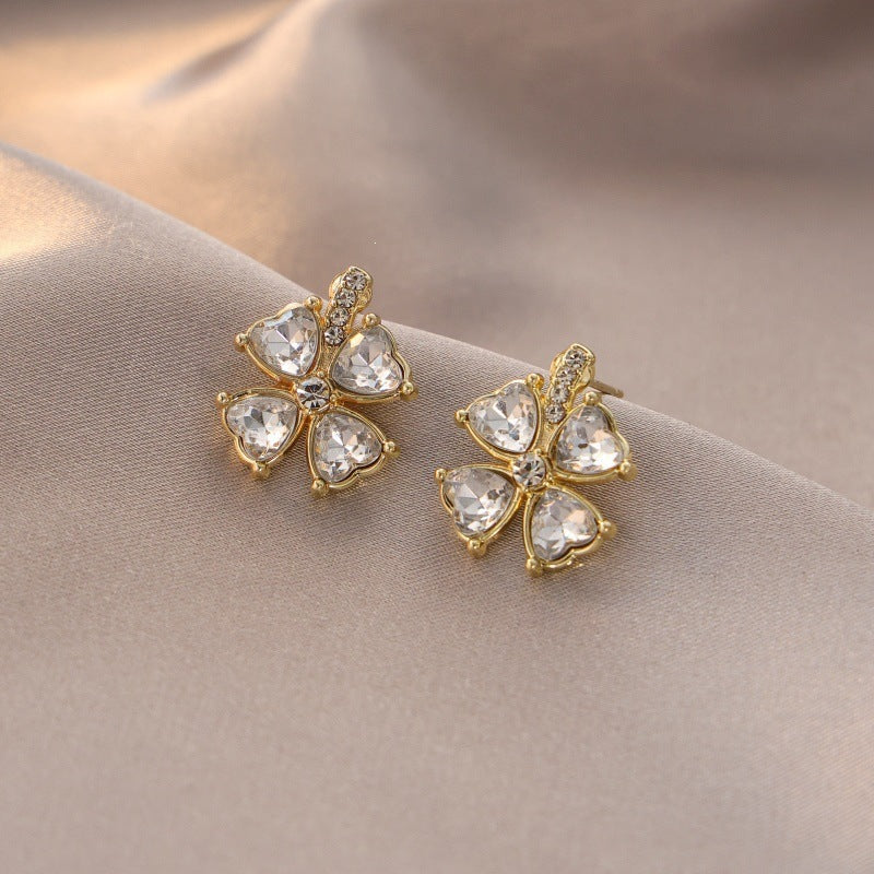 Women's Needle High-grade Super Flash Zircon Light Luxury Refined Grace Earrings