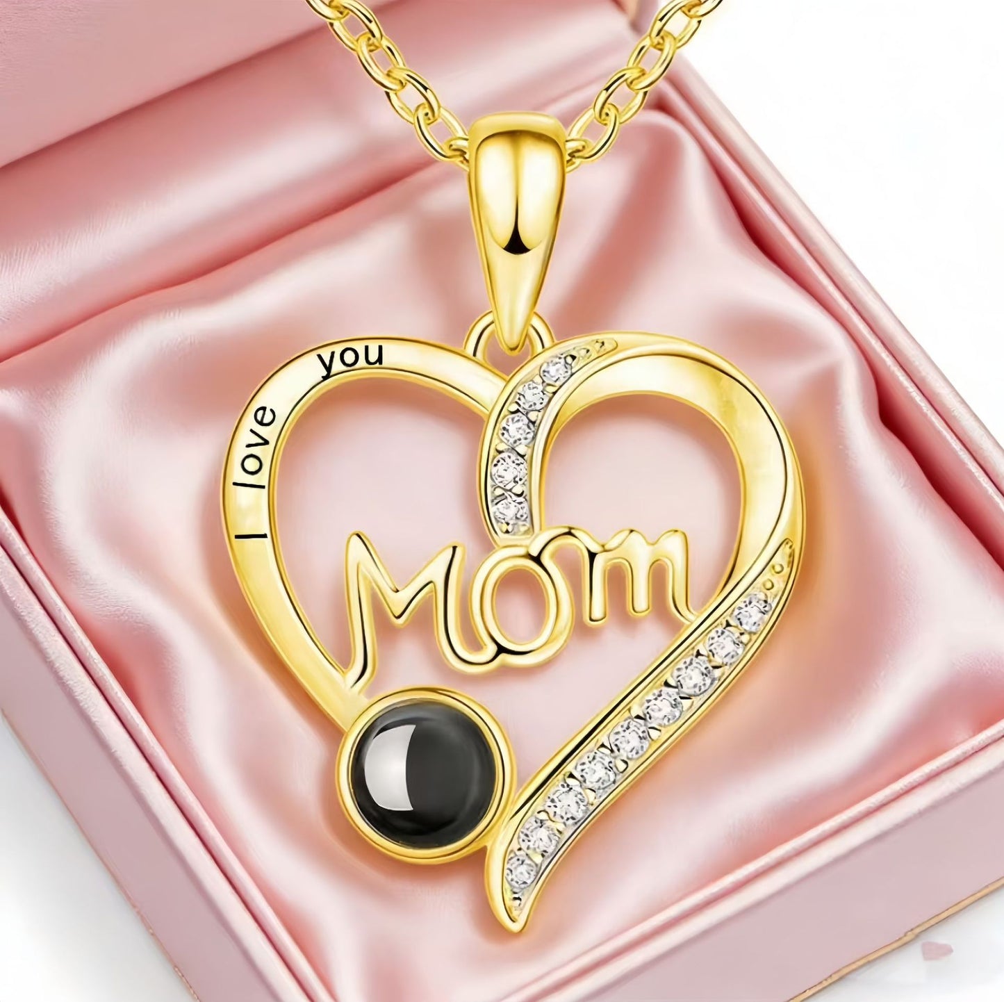 Extravagant Love Heart Letter Projection Customized Necklace