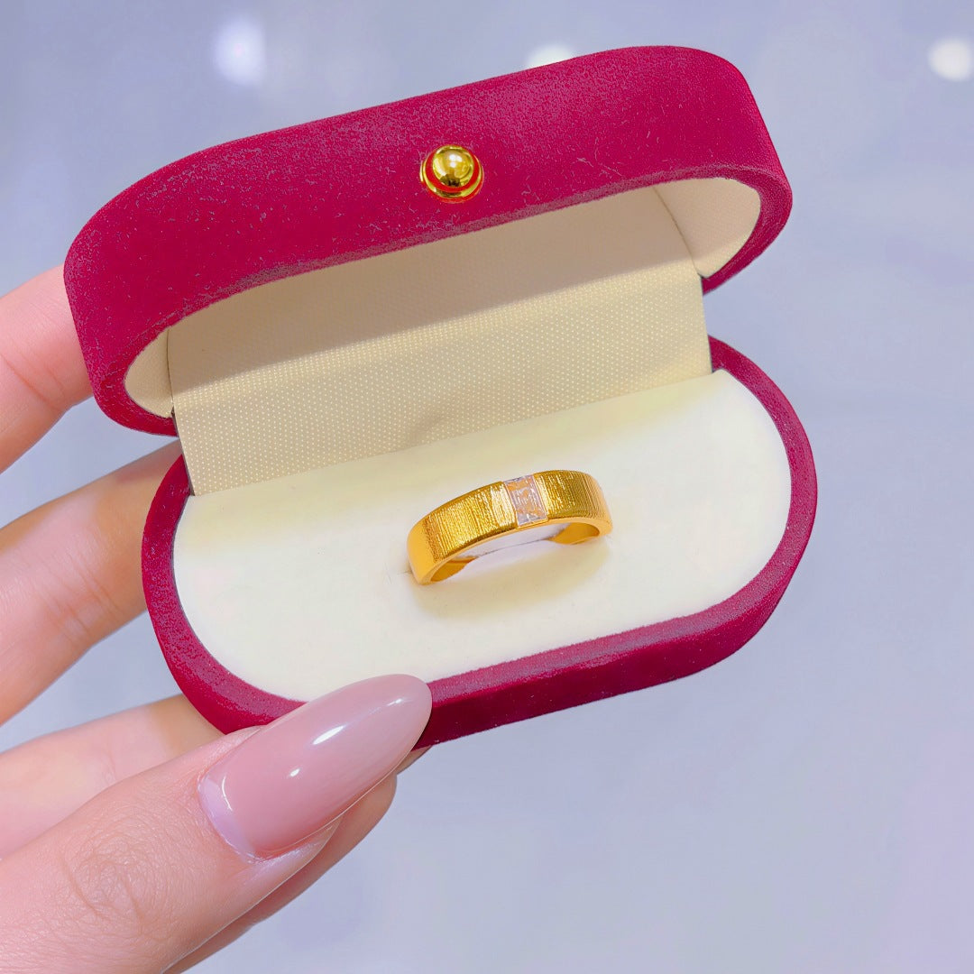 Women's Alluvial Gold Retro Affordable Luxury Design Brass Plated Fashion Ring