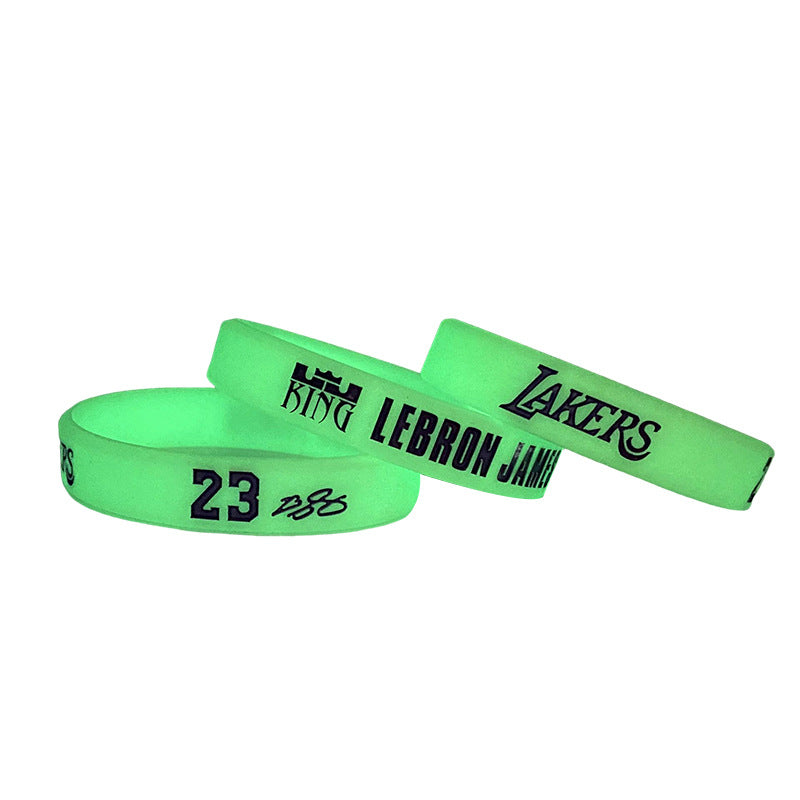 Basketball Kobe James Curry Sports Wristband Custom Luminous Bracelets
