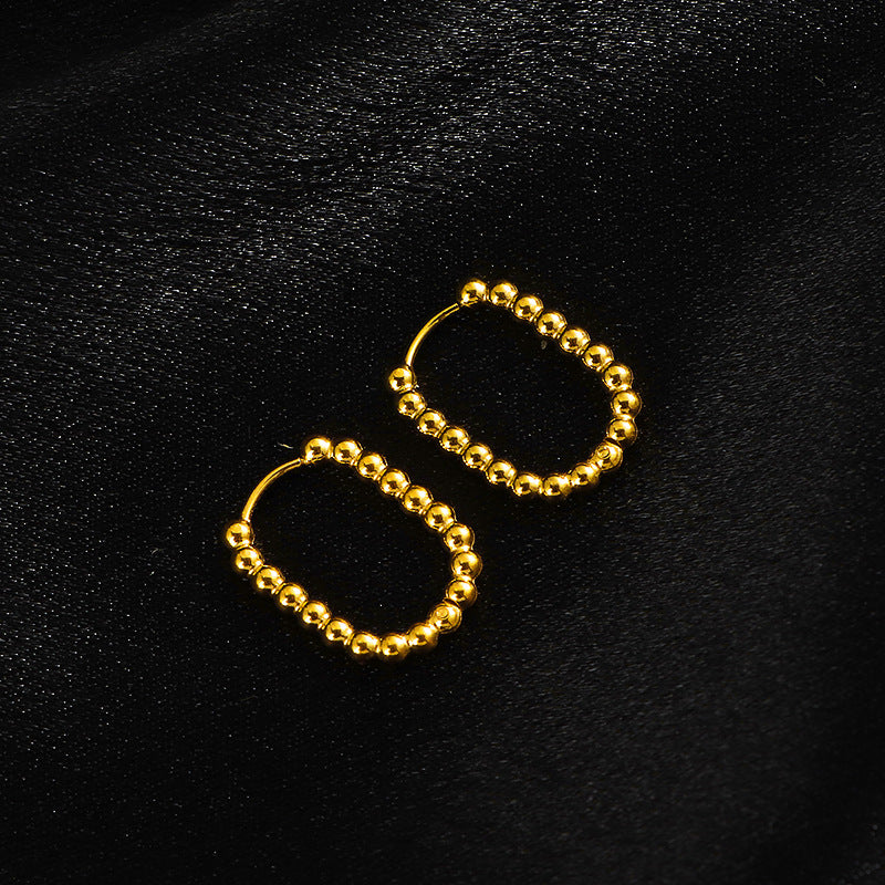 Clip Fashion Popular Knock Pattern Titanium Steel Ear Buckle