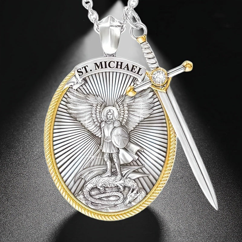 Hip Hop Unisex Knight Cross Sword Pendants