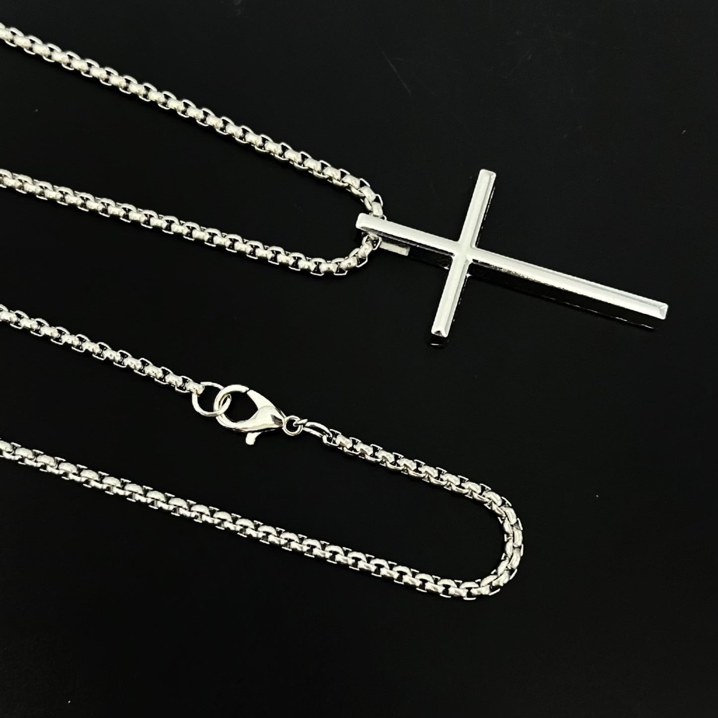 Men's Cross Design High-grade Long Simple Fashion Necklace