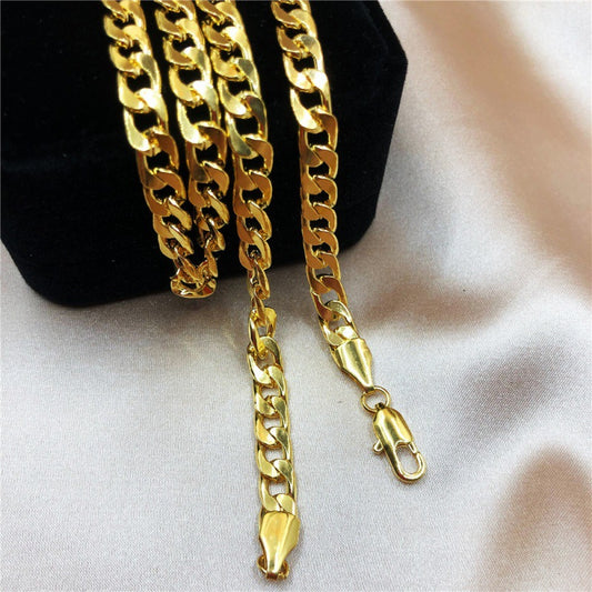 Men's Durable Glamorous Gold Gold-plated Curb Necklaces