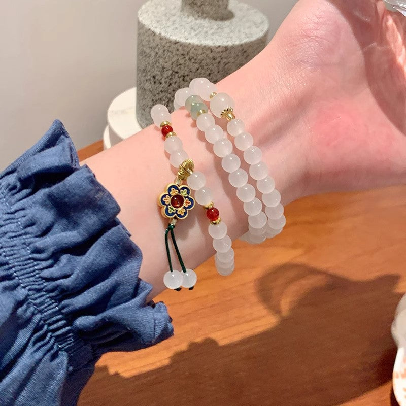 Women's Style Twin Beaded Good-looking Party Niche Bracelet