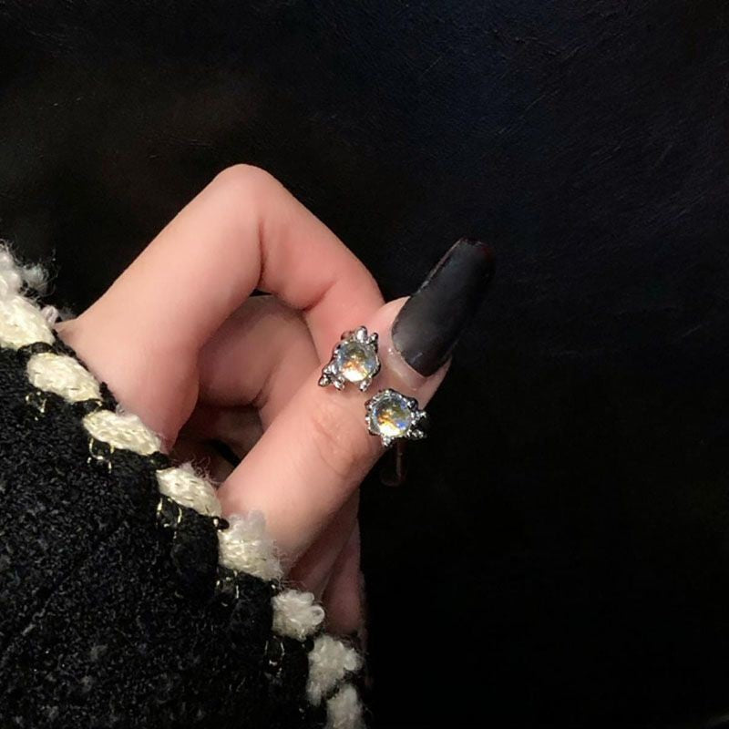 Retro Goth Gothic Butterfly Open Niche Ring