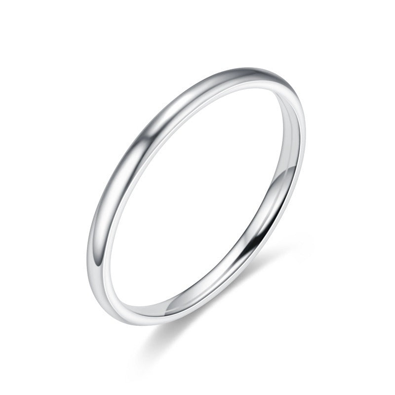 Titanium Steel Female Simple Couple Ornament Rings