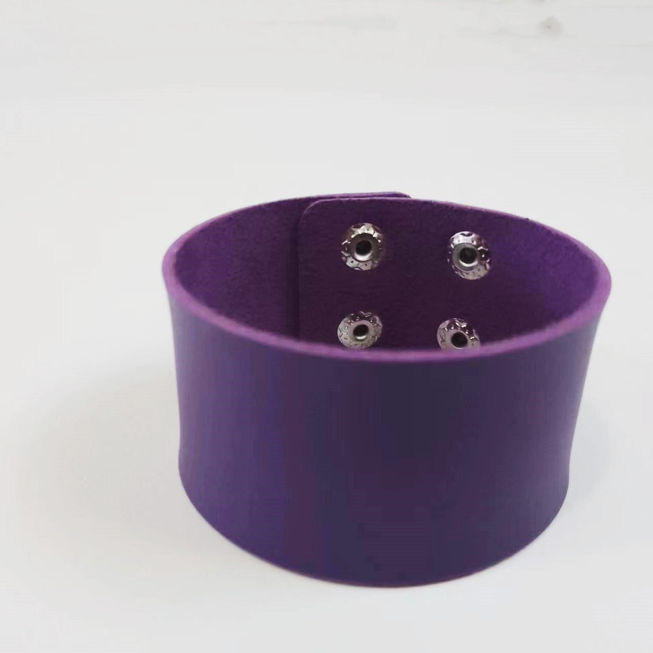 Personalized Simple Stainless Steel Snap Button Wide Punk Goth Creative Rings