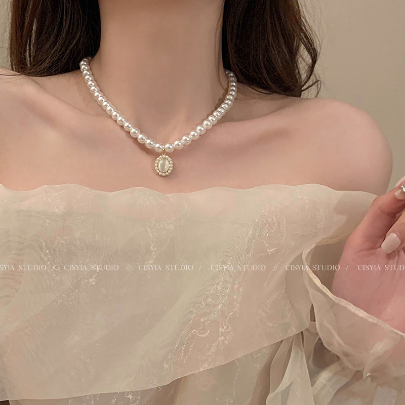 Women's Pearl For Mother Light Luxury Minority Necklaces
