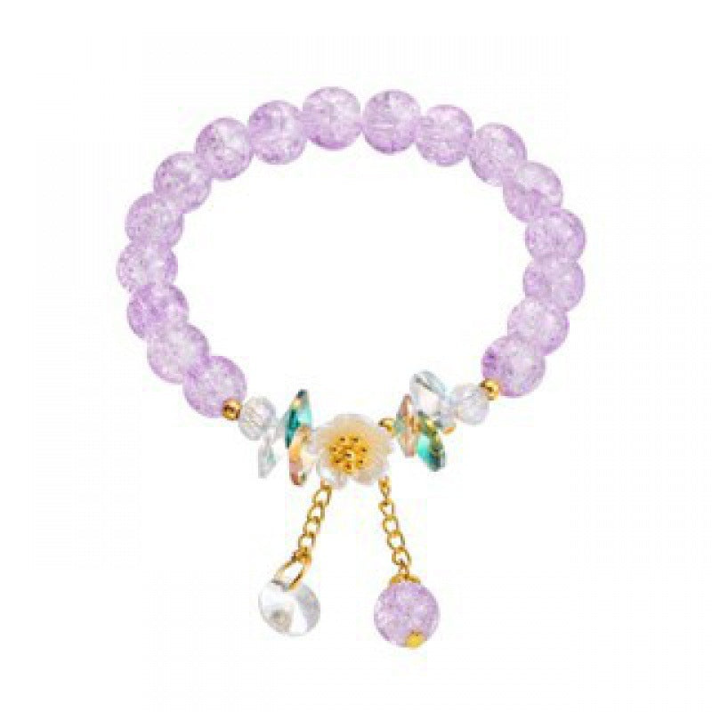 Female Aquamarine Gray Moonlight Natural Crystal Bracelet