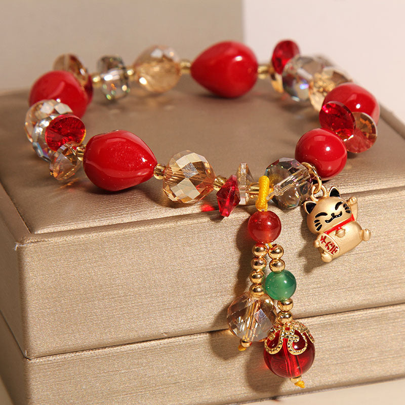 Kitten Female Design Life Red Girlfriends Bracelets