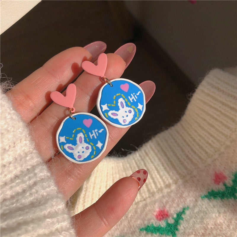 Cartoon Female Fashion Design Korean Style Earrings