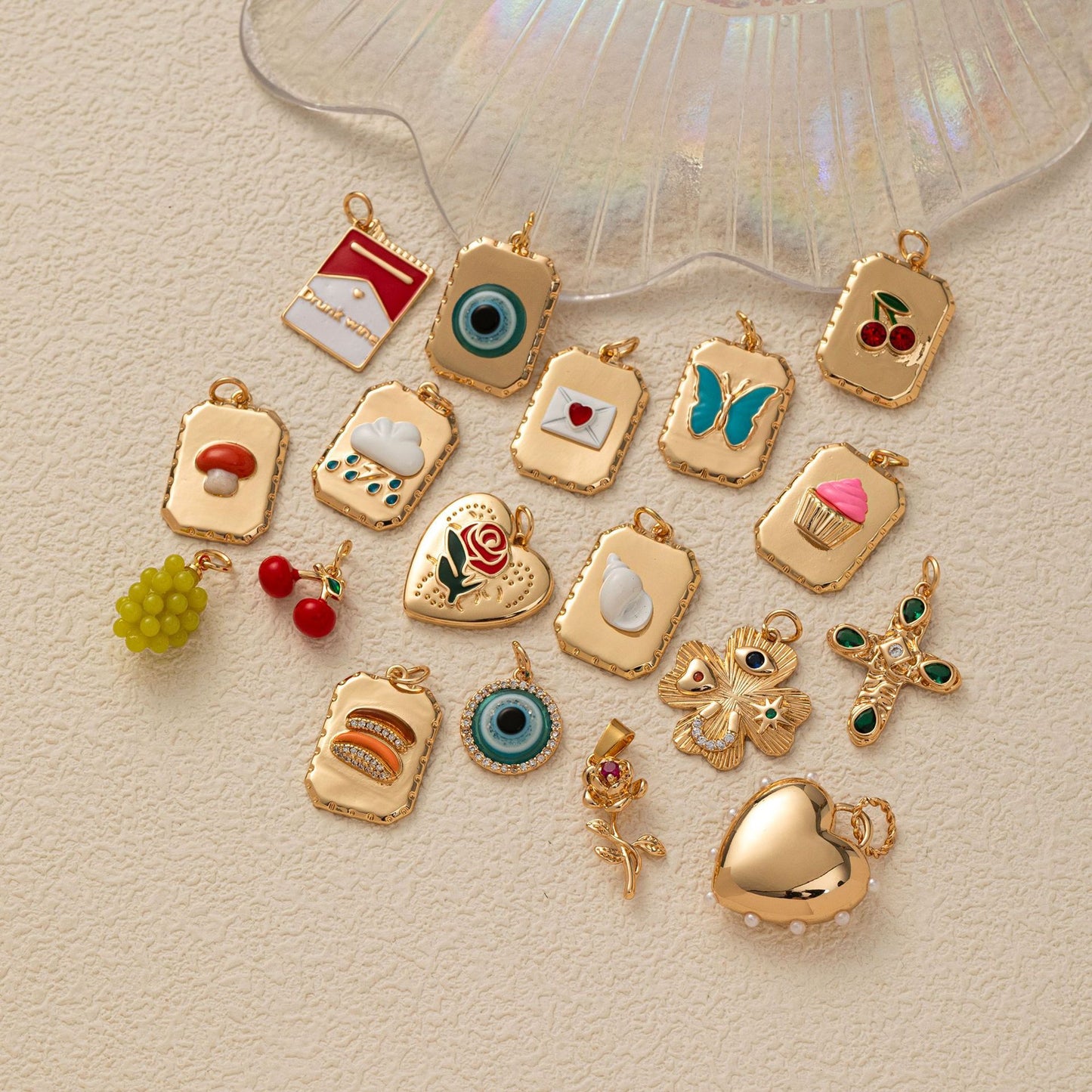 Rose Cherry Love Weather Cross Butterfly Necklaces