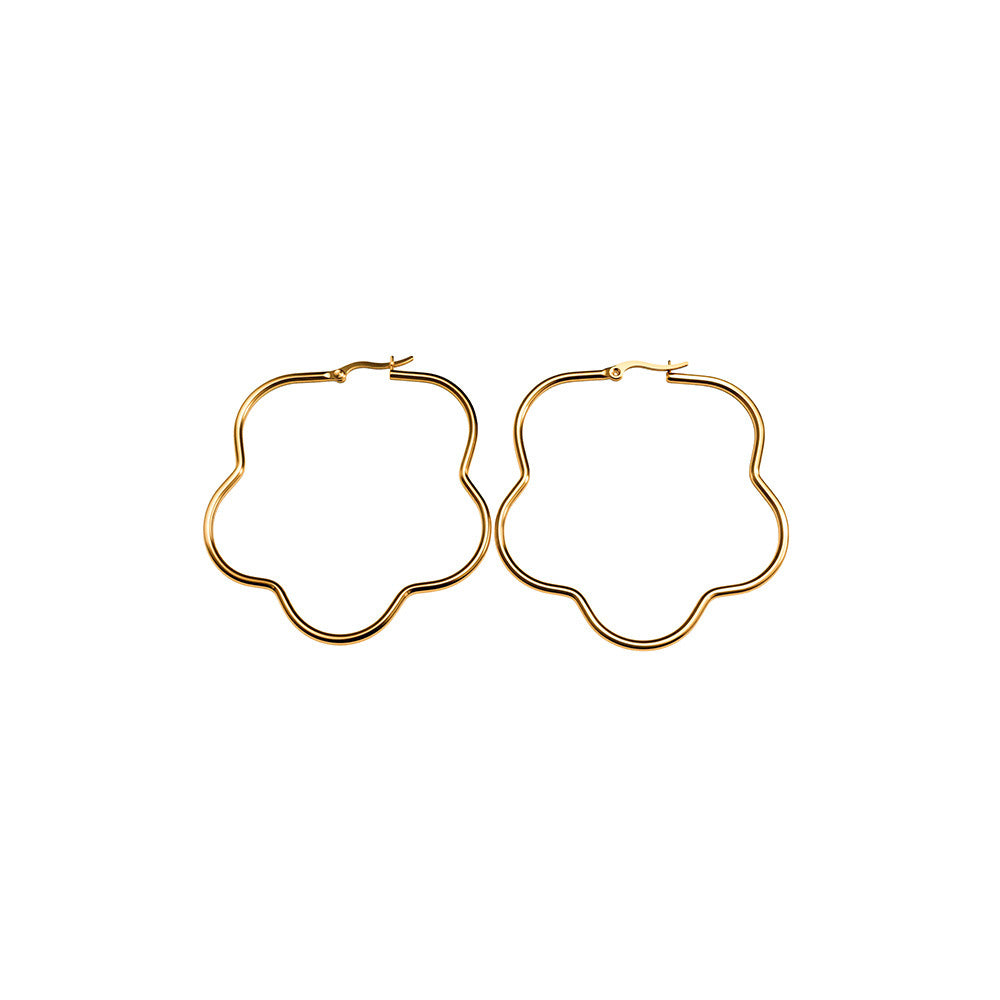 Women's Fashionable Stainless Steel Simple Titanium Bath Ear Buckle