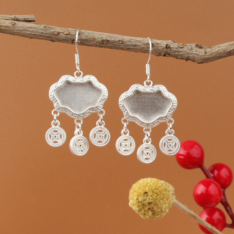Ethnic Minority Style Handmade Miao Sier Earrings