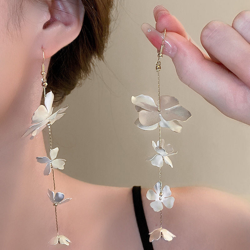 Super Fairy Long Fringe Niche Exaggerated Design Rings