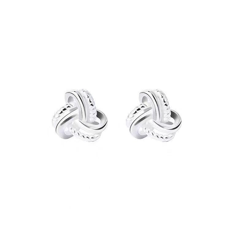 Women's Winding Ball Screw For Simple Temperament Entry Lux Design Stud Earrings