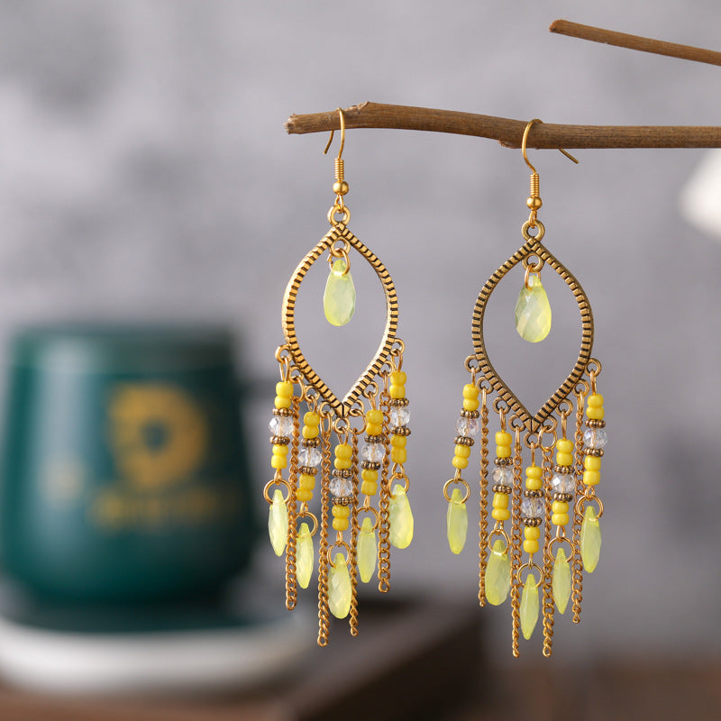 Beautiful Bohemian Ethnic Eardrops Your Daisy Rings