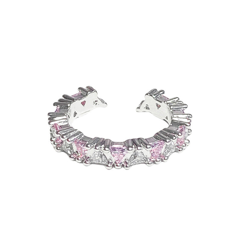 Light Luxury Butterfly High-grade Rhinestone Open Cold Rings