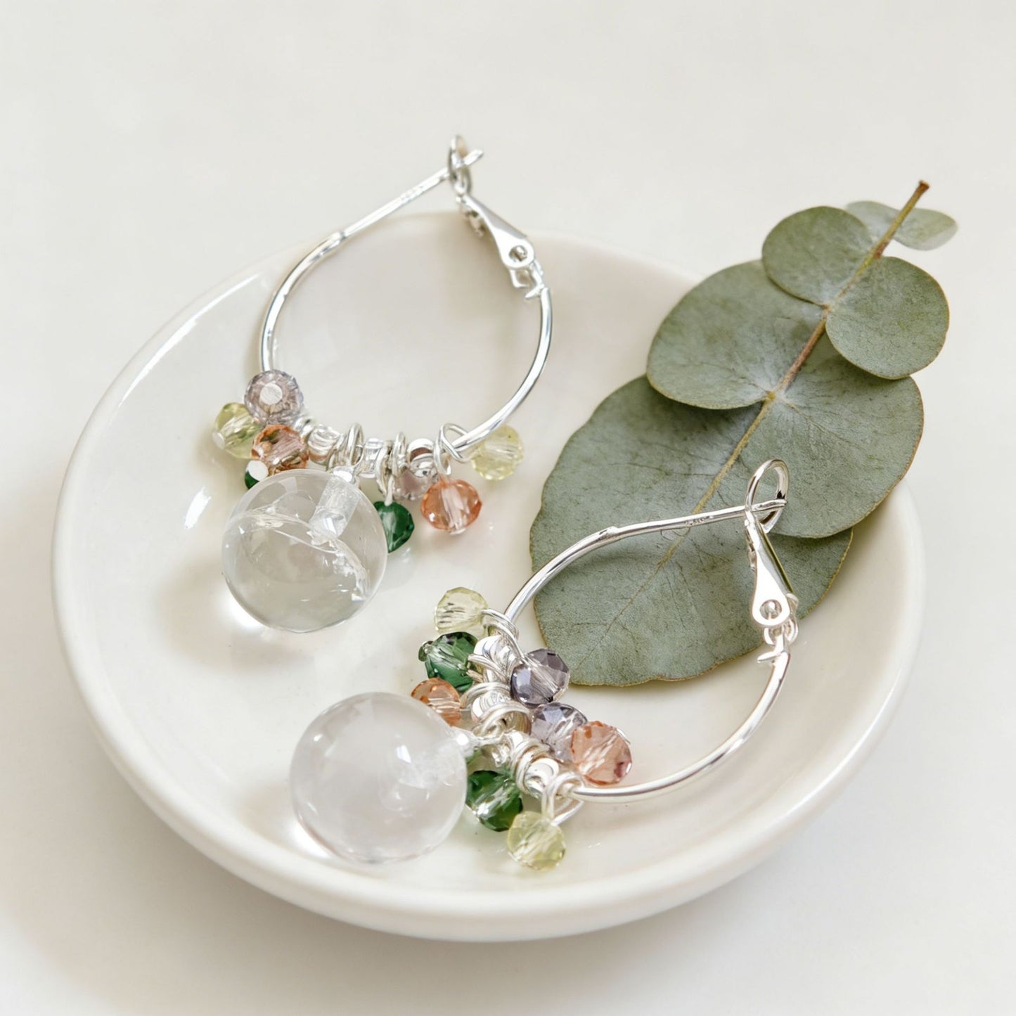 Colorful Crystal String Beads Eardrop Unique Earrings