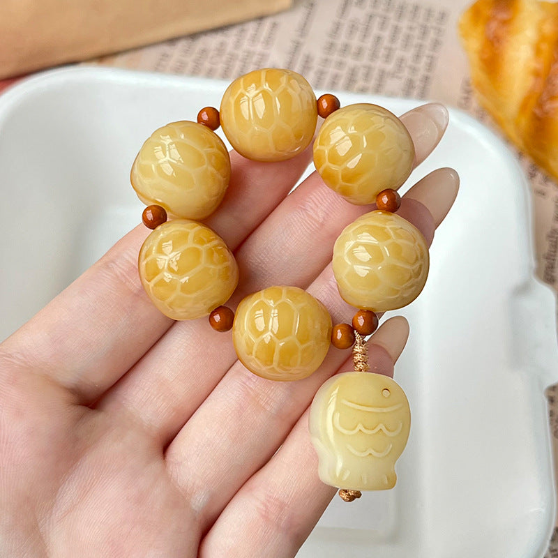 Bodhi Pliable Temperament Carved Plate Playing Fingertip Hand Toy Decompression Bracelet