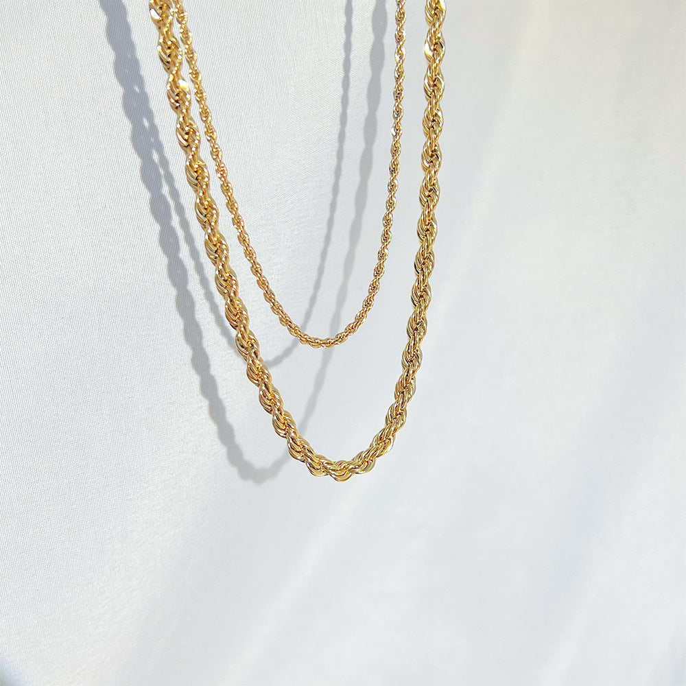 Hemp Flowers Chain Female Trendy Male Hip Hop Rap High-grade Necklace