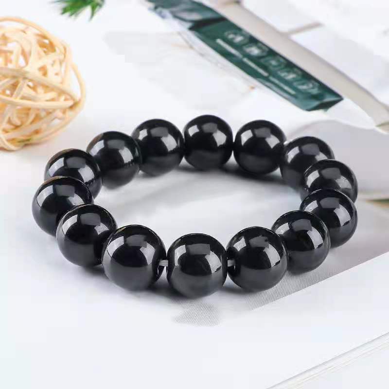Women's & Men's Obsidian Single Fashion Simple Love Crystal Rings