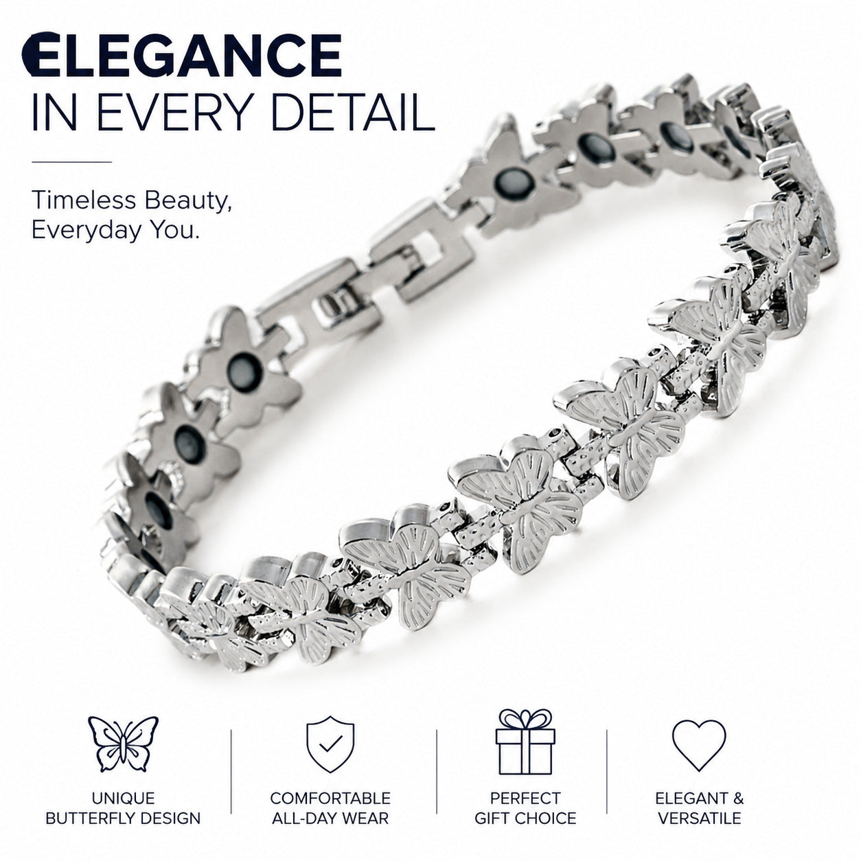 Fashion Retro Environmental Protection Bronze Three Rows Full Magnet Bracelets