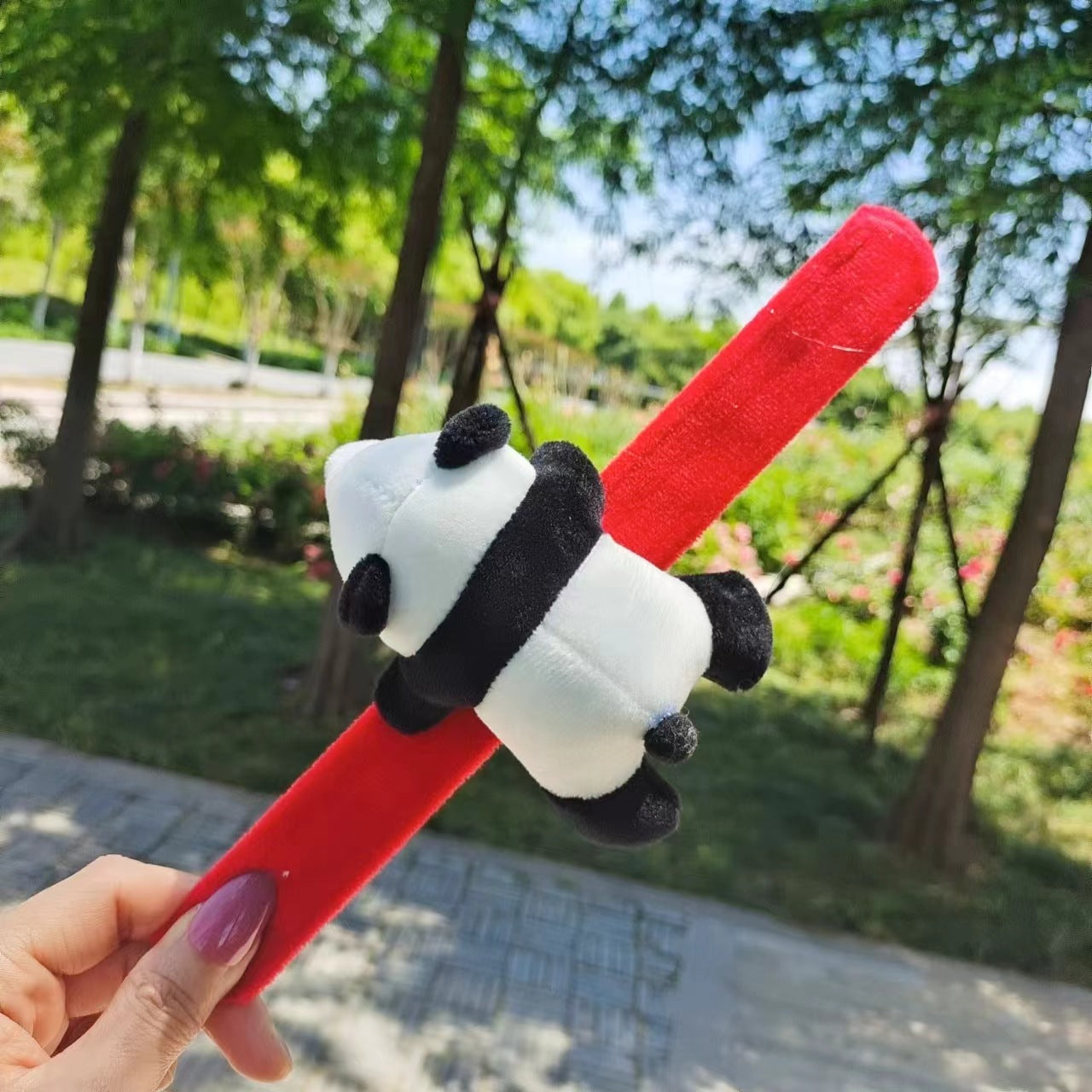 Children's Cute Panda Doll Toy Flower Color Cartoon Lesser Rings