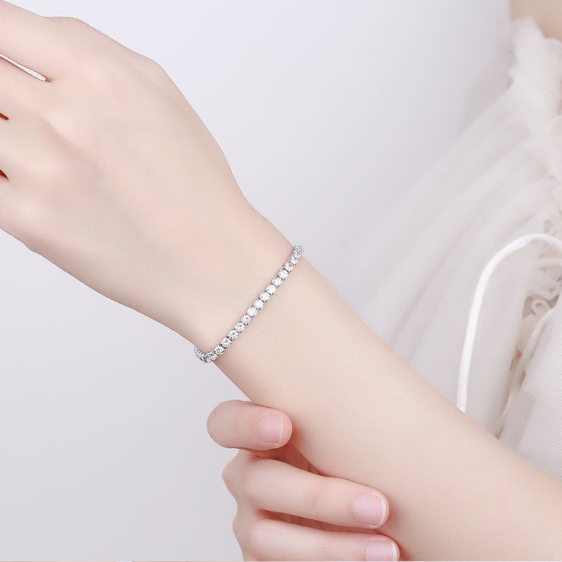 Interest Light Luxury Zircon Starry Full Diamond White Bracelet