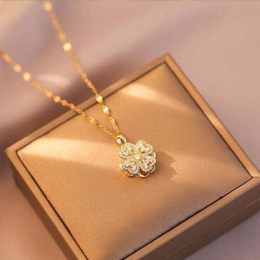 Women's Zircon Titanium Steel Cold Style High-grade Copper Necklace