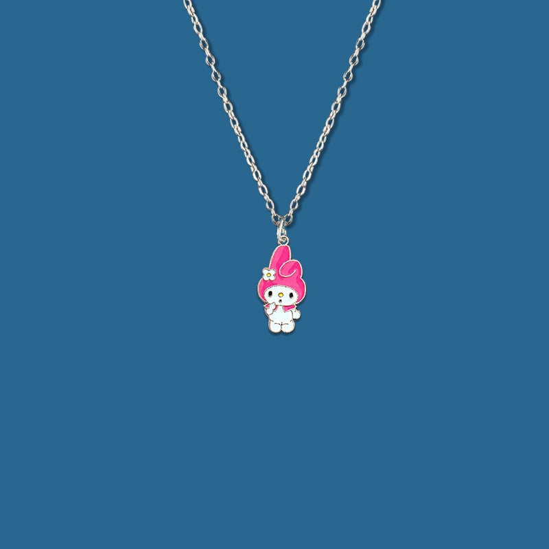 Summer Girlfriends Messenger Sisters Pair Clow Necklaces