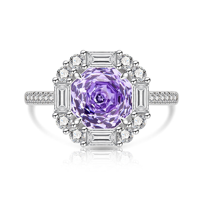 Female Gold Plated Fashion Luxury High Carbon Ring