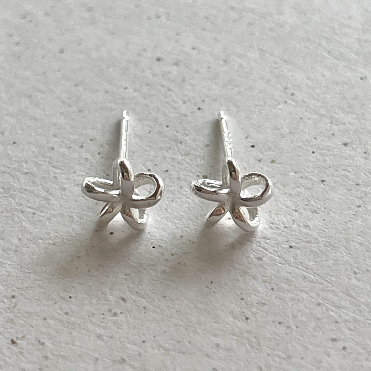 Korean Style Sterling Sier Small Flower Earrings