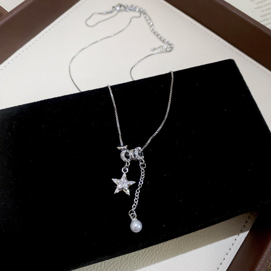 Sier Sparking Zirconium Light Luxury High-grade Clavicle Chain Pendants