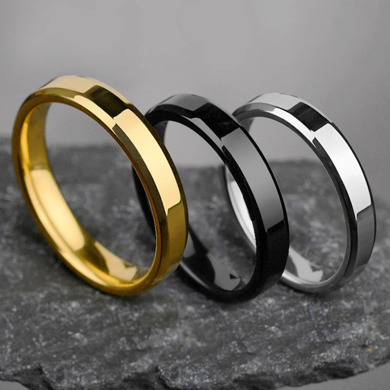 Double Beveled Glossy Stainless Steel Titanium Bracelets