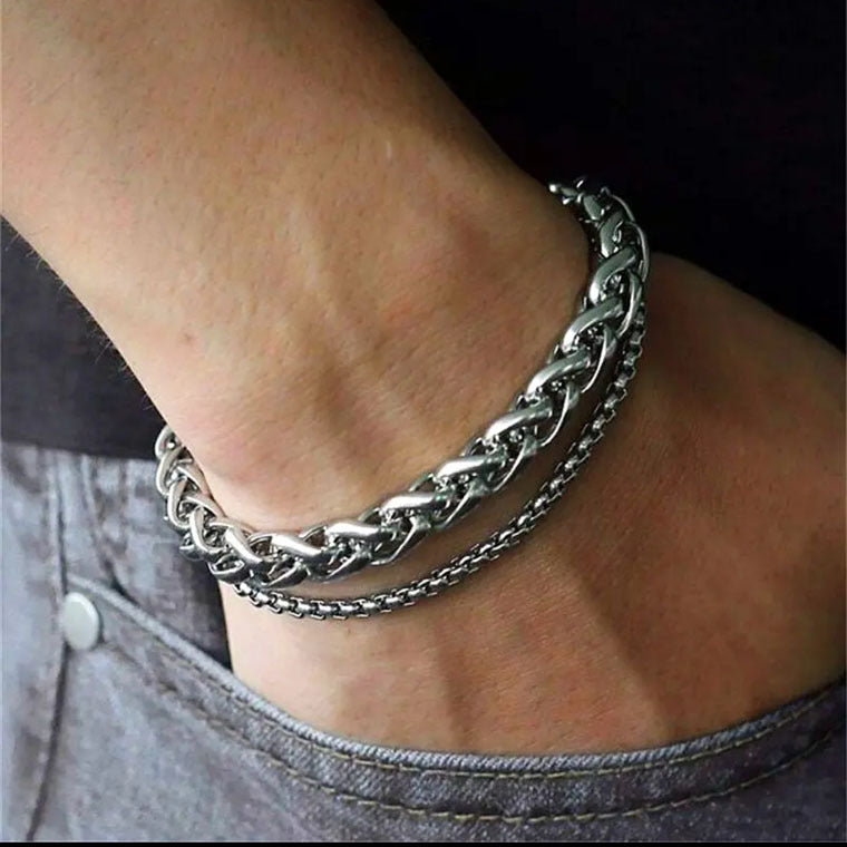 Men's Trendy Design Titanium Steel Retro Aloofness Style Bracelets