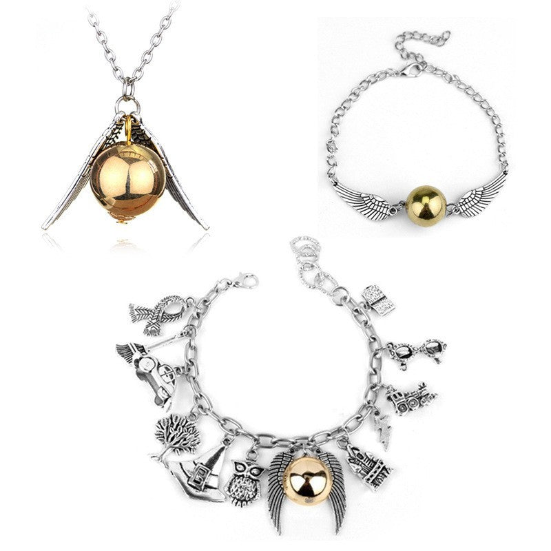 Television Magic Academy Chateau Death Creative Flying Bird Necklace