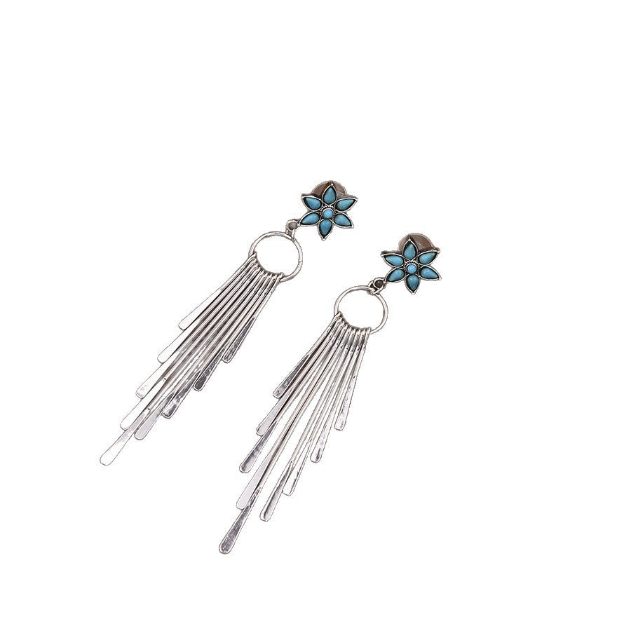Women's Multiple Options Bohemian Ethnic Turquoise Eardrops Combination Earrings