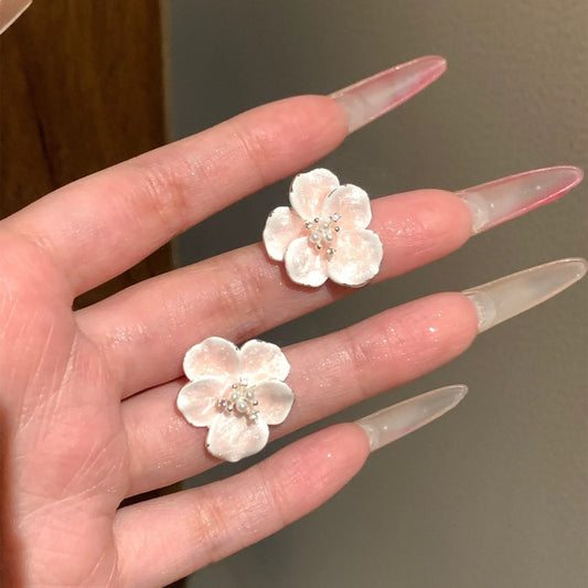 Women's Super Fairy Pink Camellia Flower Pearl Light Luxury High-grade Rings
