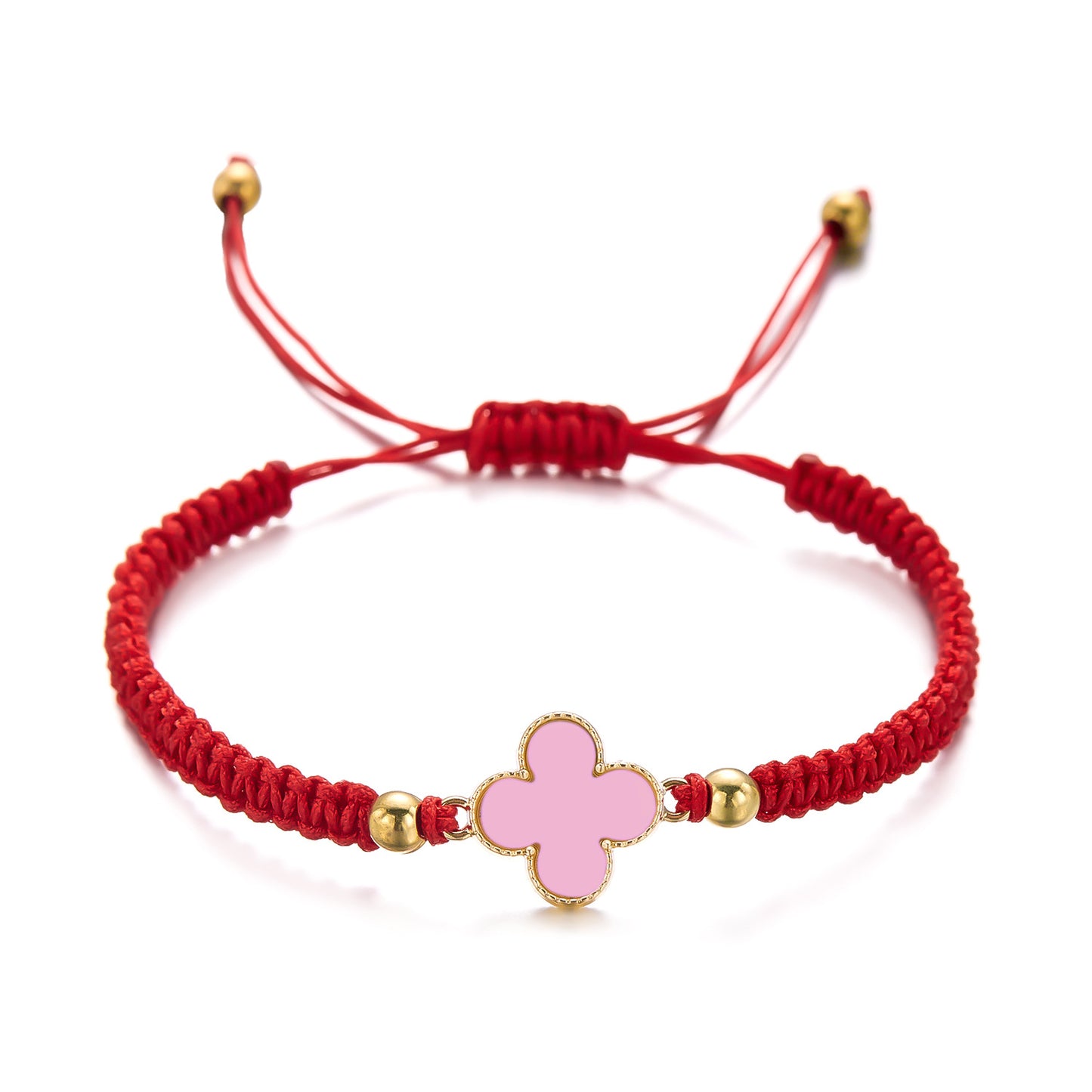 Women's Four-leaf Clover Woven Fashion Hand-woven Red Bracelets